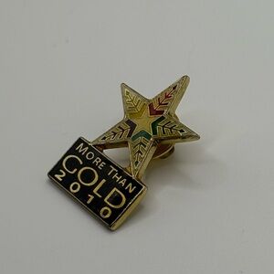 More Than Gold 2010 Star Lapel Pin Vancouver Olympics Era Collectible
